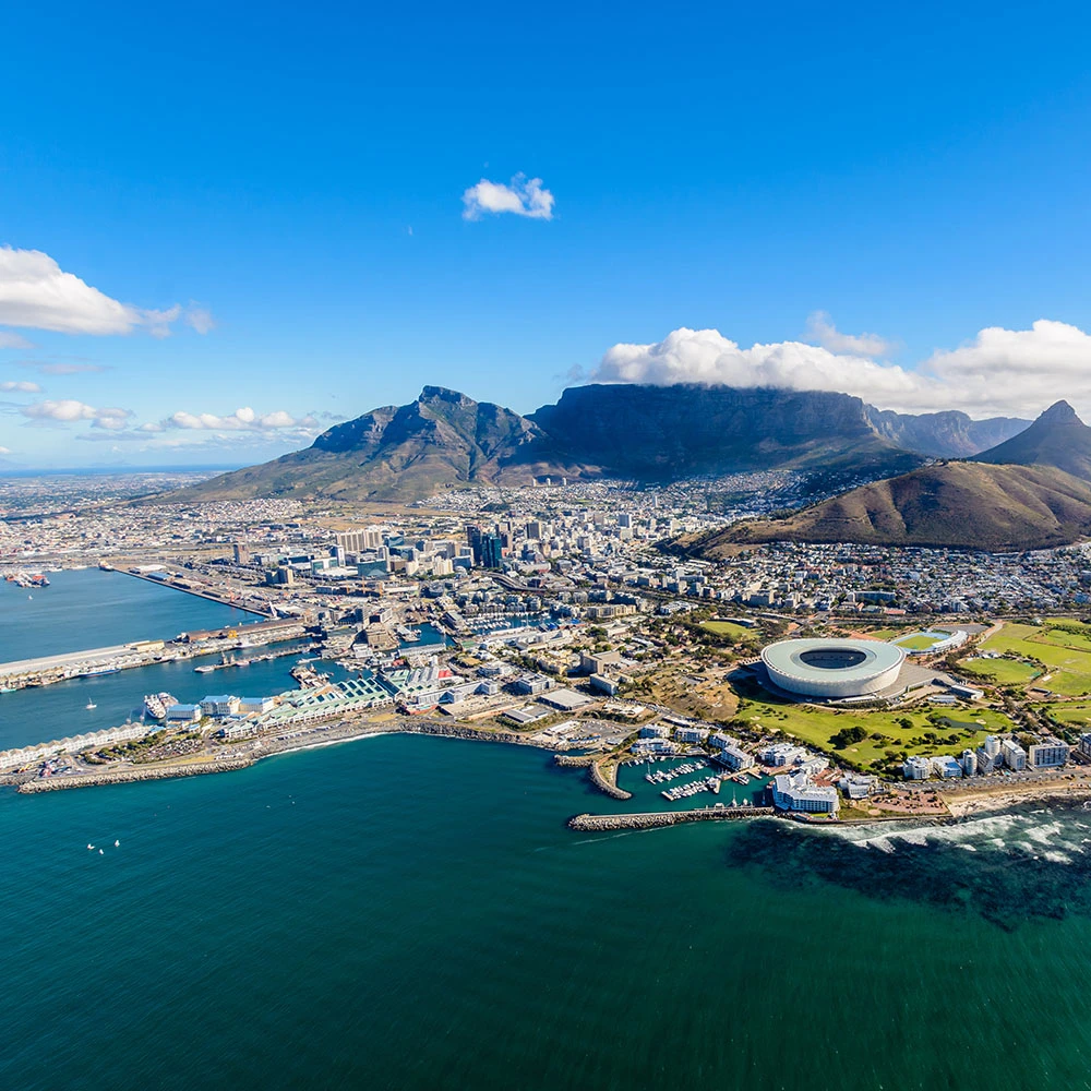 Cape Town aerial shot