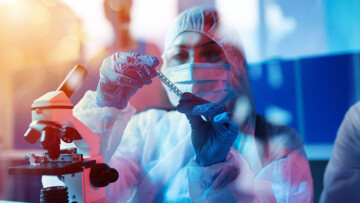 reasearcher in her lab